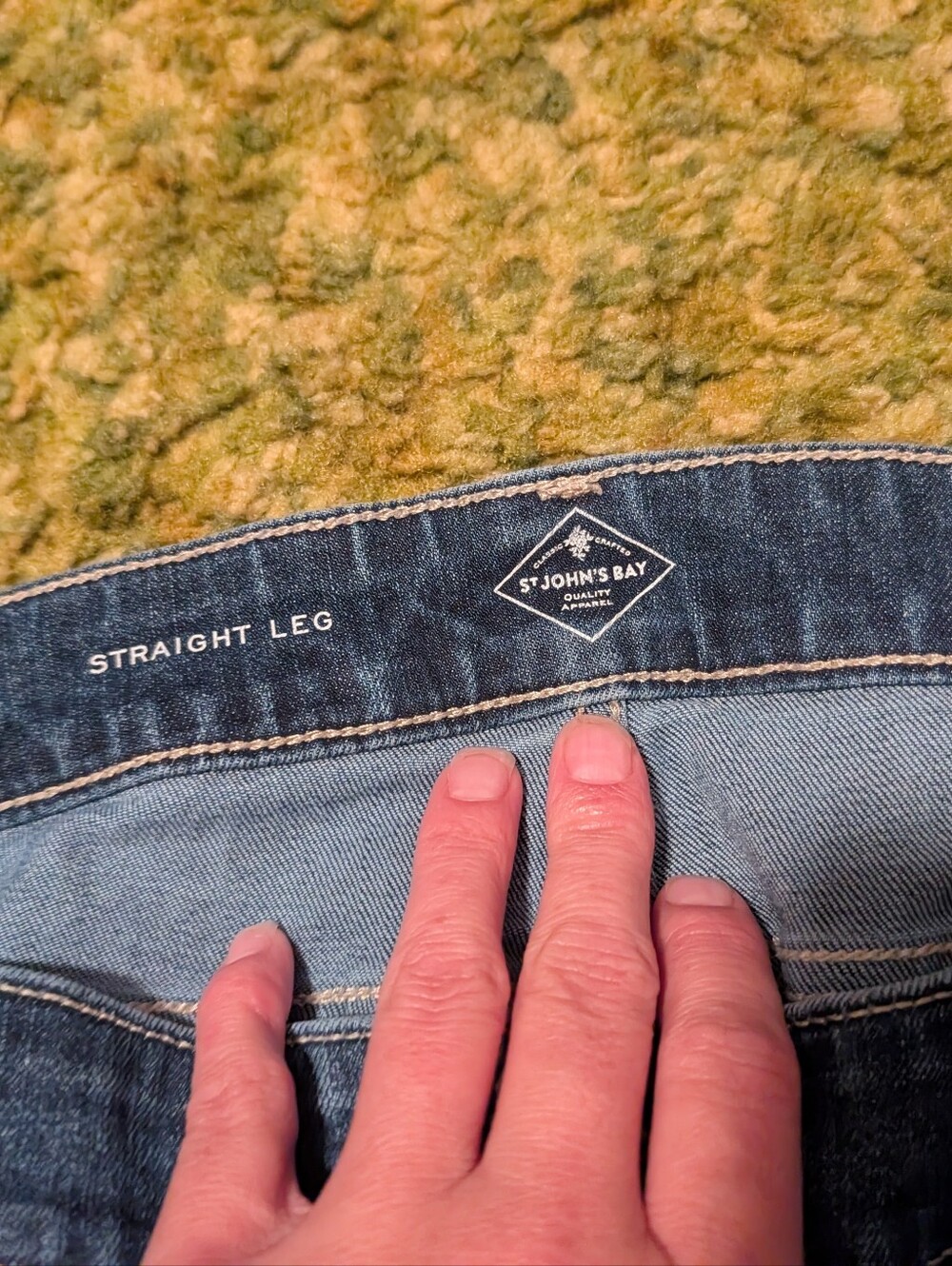 St. John's Bay Women's Straight Leg Jeans - Indigo Blue